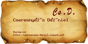 Cseresnyés Dániel névjegykártya